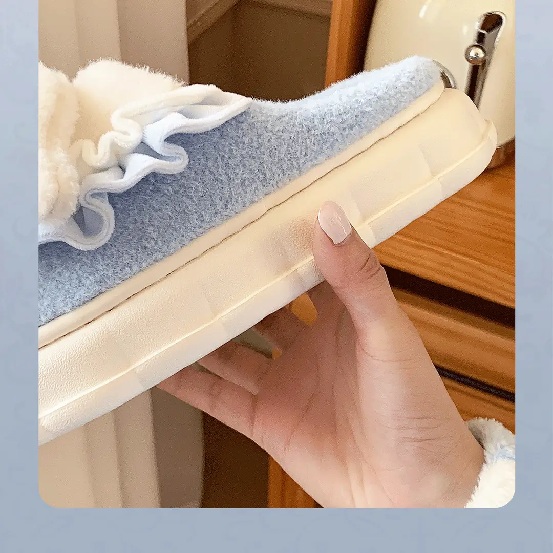 Cute Cinnamoroll Cotton Slippers for Women, Closed Heel, Autumn and Winter 2026 New Model, Indoor Home Thick-Soled Non-Slip Maternity Shoes — feature 10