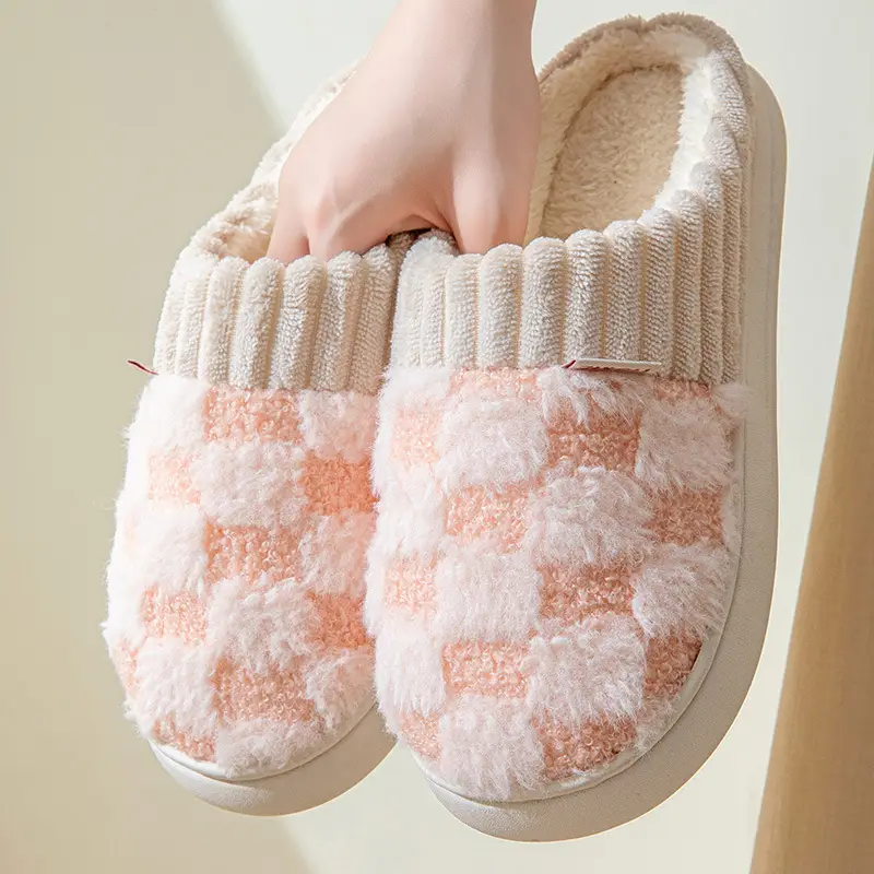 Winter Slippers, Cotton Home Slippers, Women's Outdoor Non-Slip Indoor Warm Maternity Plush Men's Wholesale Thickened - Image 6