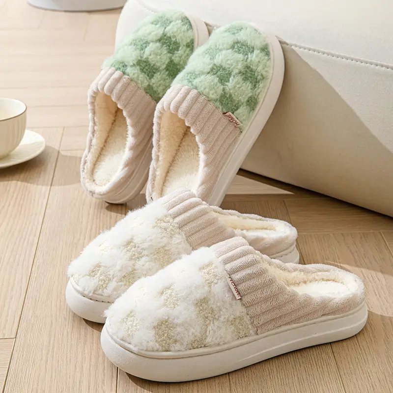Winter Slippers, Cotton Home Slippers, Women's Outdoor Non-Slip Indoor Warm Maternity Plush Men's Wholesale Thickened - Image 7