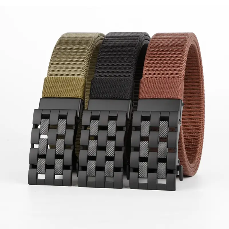 Men's Coffee Color Automatic Buckle Belt - Image 14