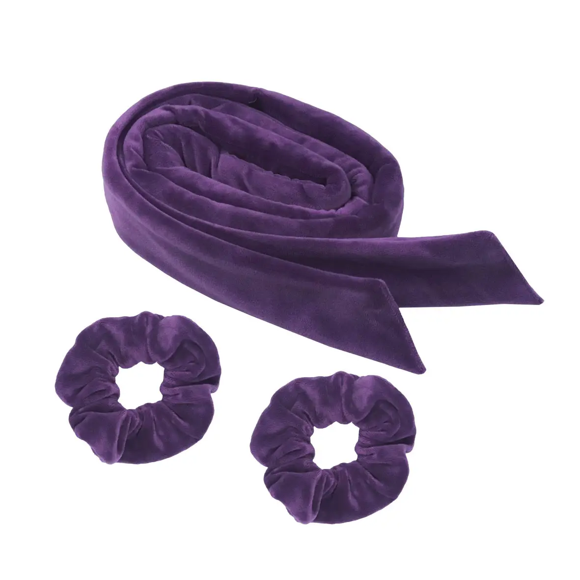 Purple Velvet Hair Scrunchies & Bow Set - Image 12