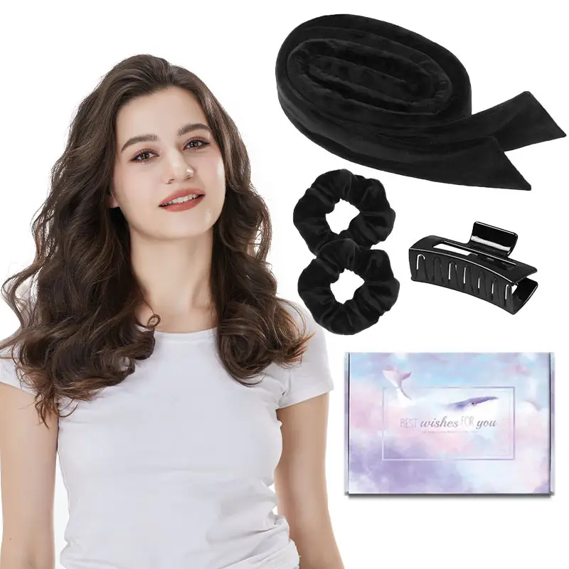 Purple Velvet Hair Scrunchies & Bow Set - Image 24