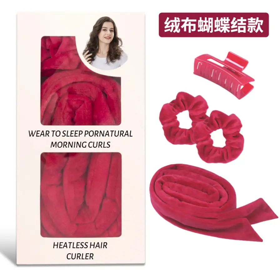 Purple Velvet Hair Scrunchies & Bow Set - Image 6