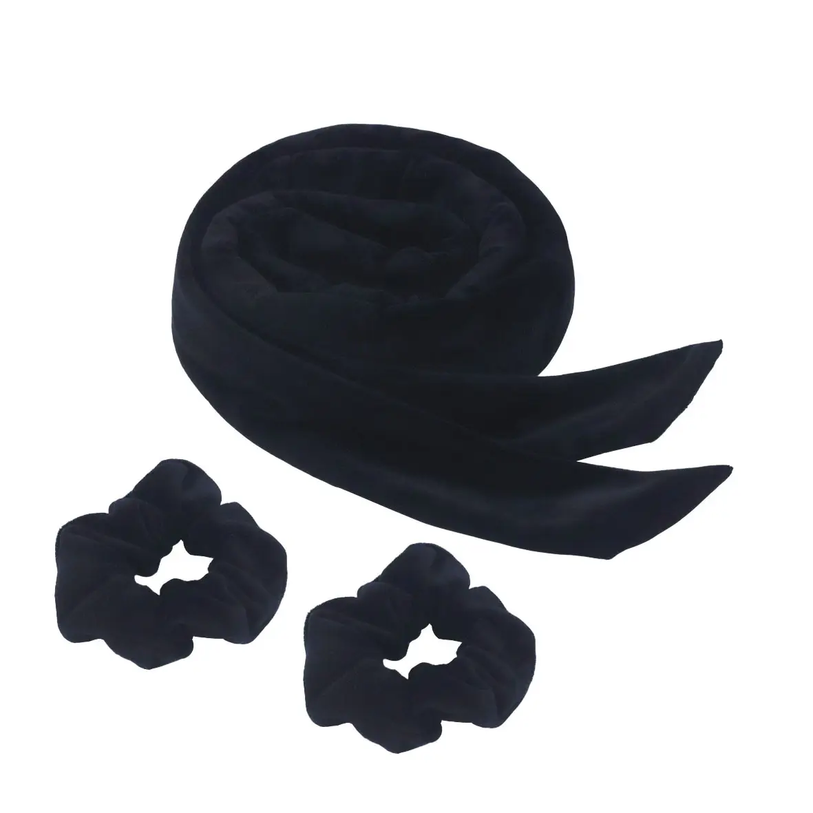 Purple Velvet Hair Scrunchies & Bow Set - Image 9