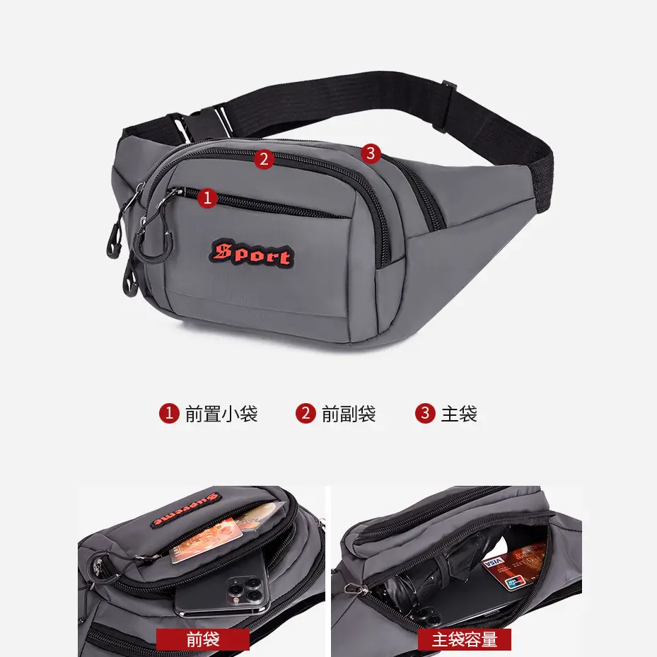 Waterproof Oxford Cloth Waist Bag for Business & Sports - Image 8