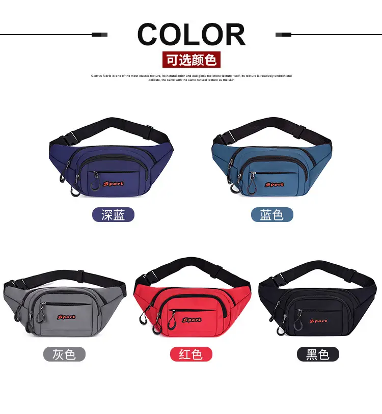 Waterproof Oxford Cloth Waist Bag for Business & Sports — feature 3