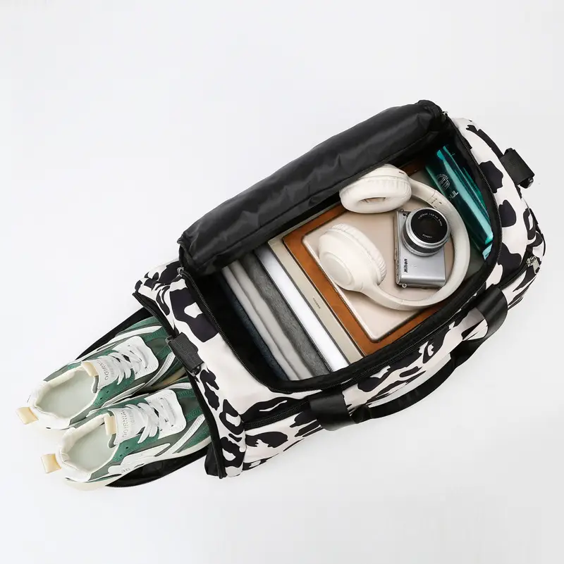 Cowskin Print Travel Bag for Students & Travelers - Image 8