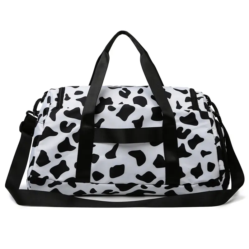 Cowskin Print Travel Bag for Students & Travelers - Image 9