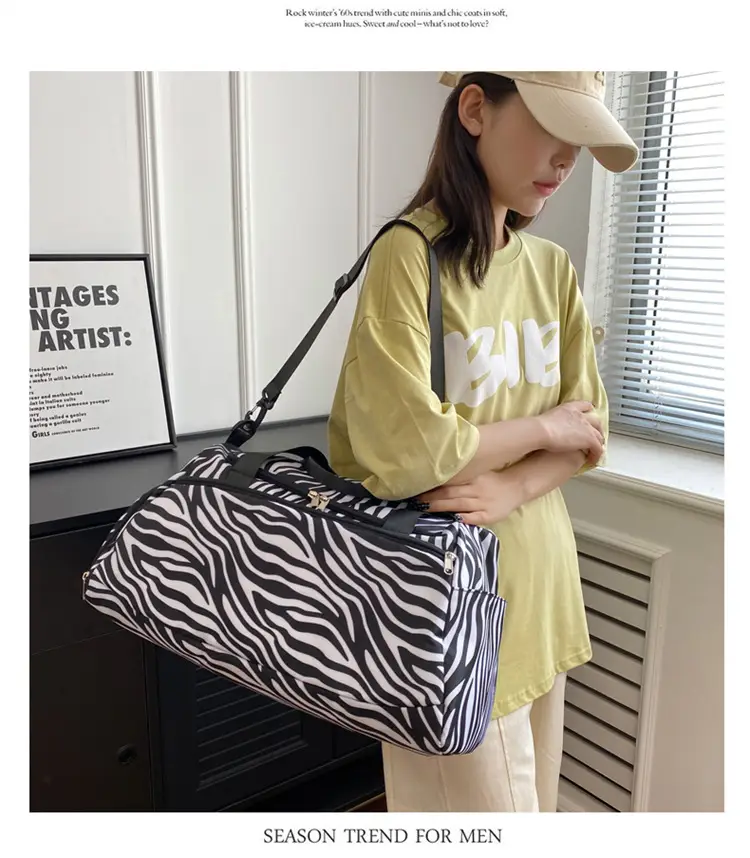 Cowskin Print Travel Bag for Students & Travelers — feature 16