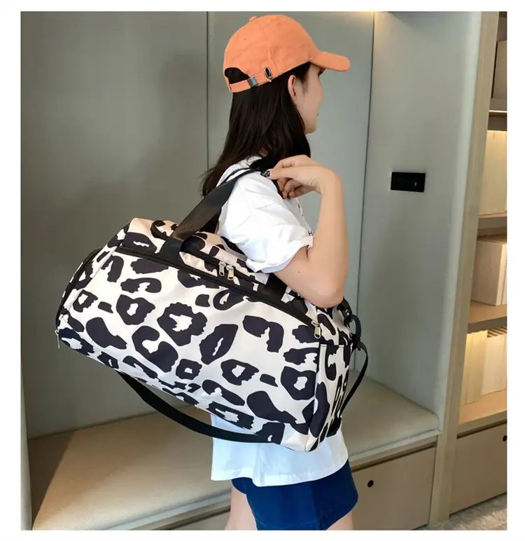 Cowskin Print Travel Bag for Students & Travelers — feature 17