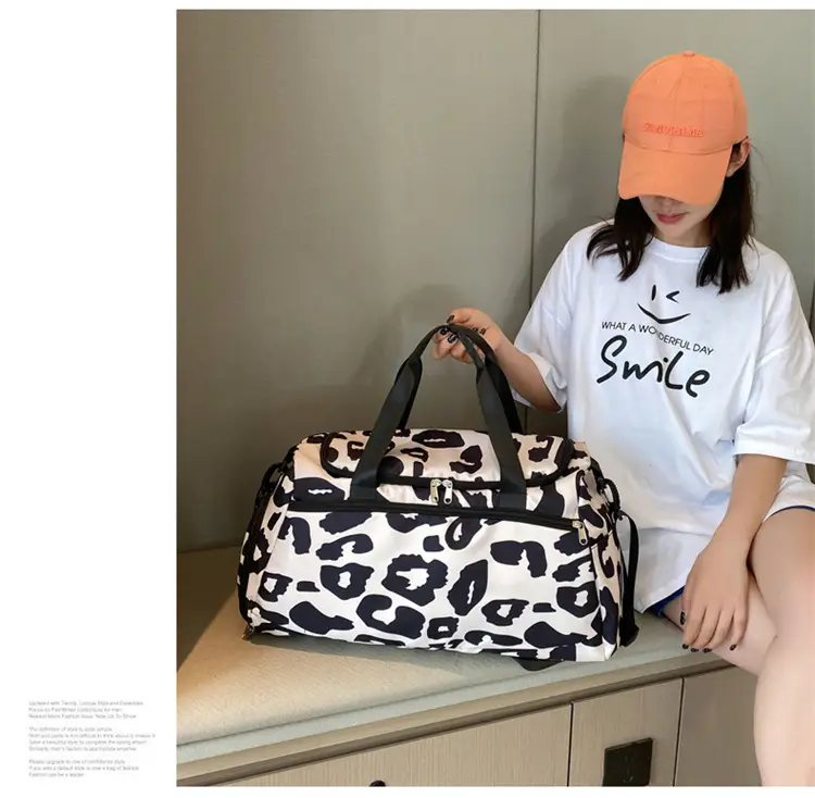 Cowskin Print Travel Bag for Students & Travelers — feature 18