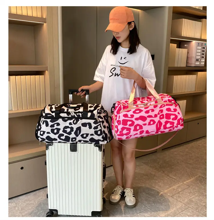 Cowskin Print Travel Bag for Students & Travelers — feature 19