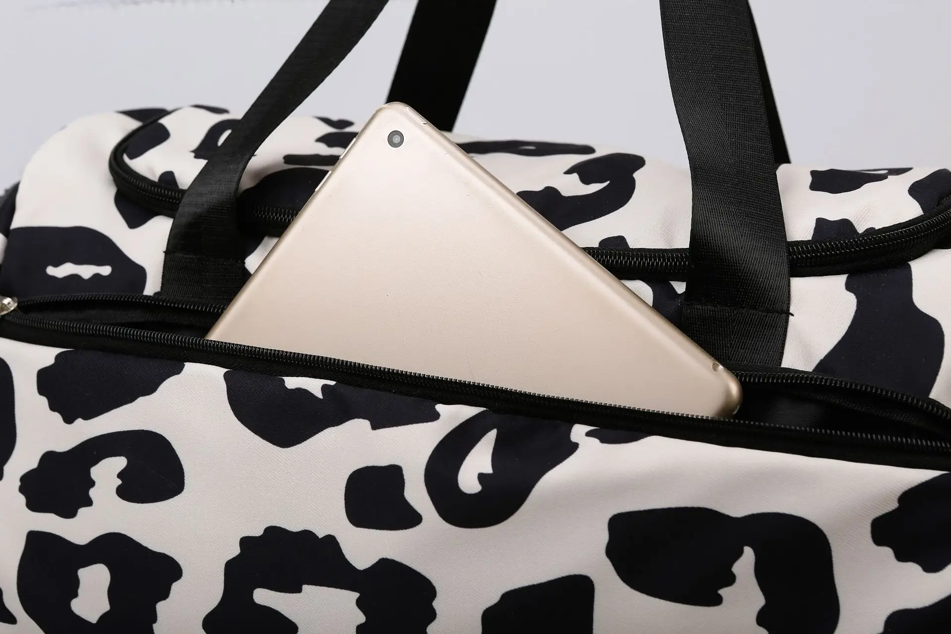 Cowskin Print Travel Bag for Students & Travelers — feature 28
