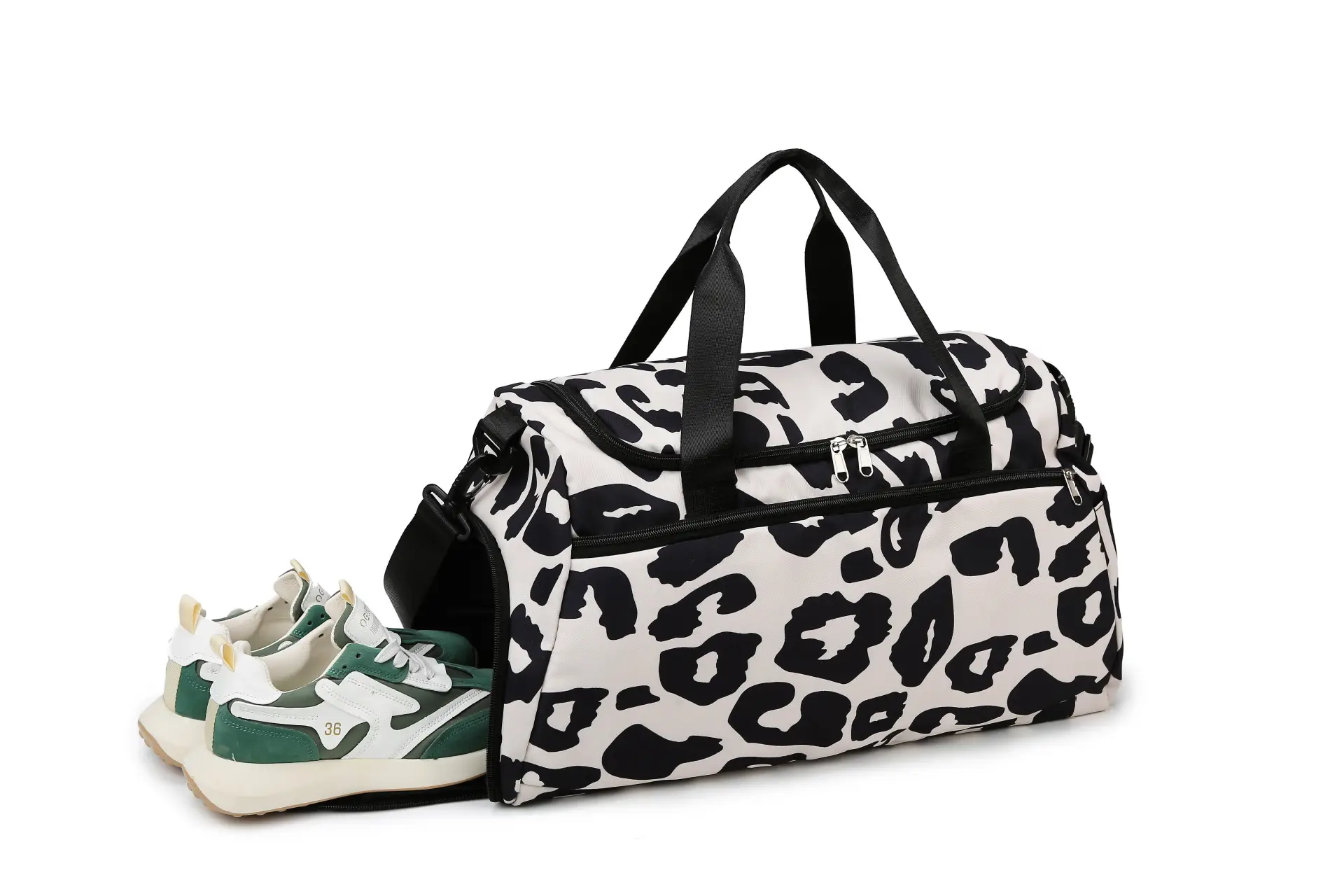 Cowskin Print Travel Bag for Students & Travelers — feature 31