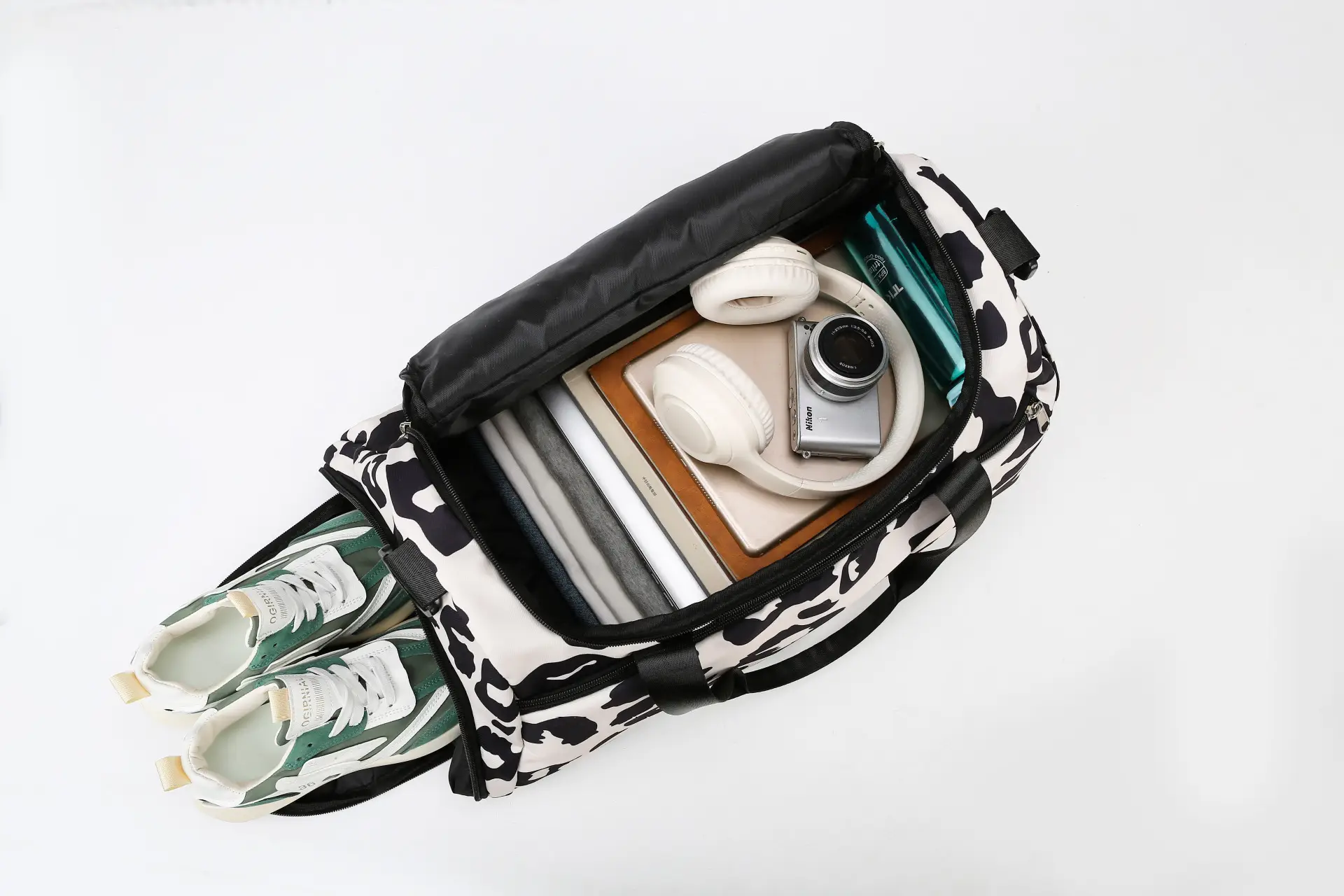 Cowskin Print Travel Bag for Students & Travelers — feature 34