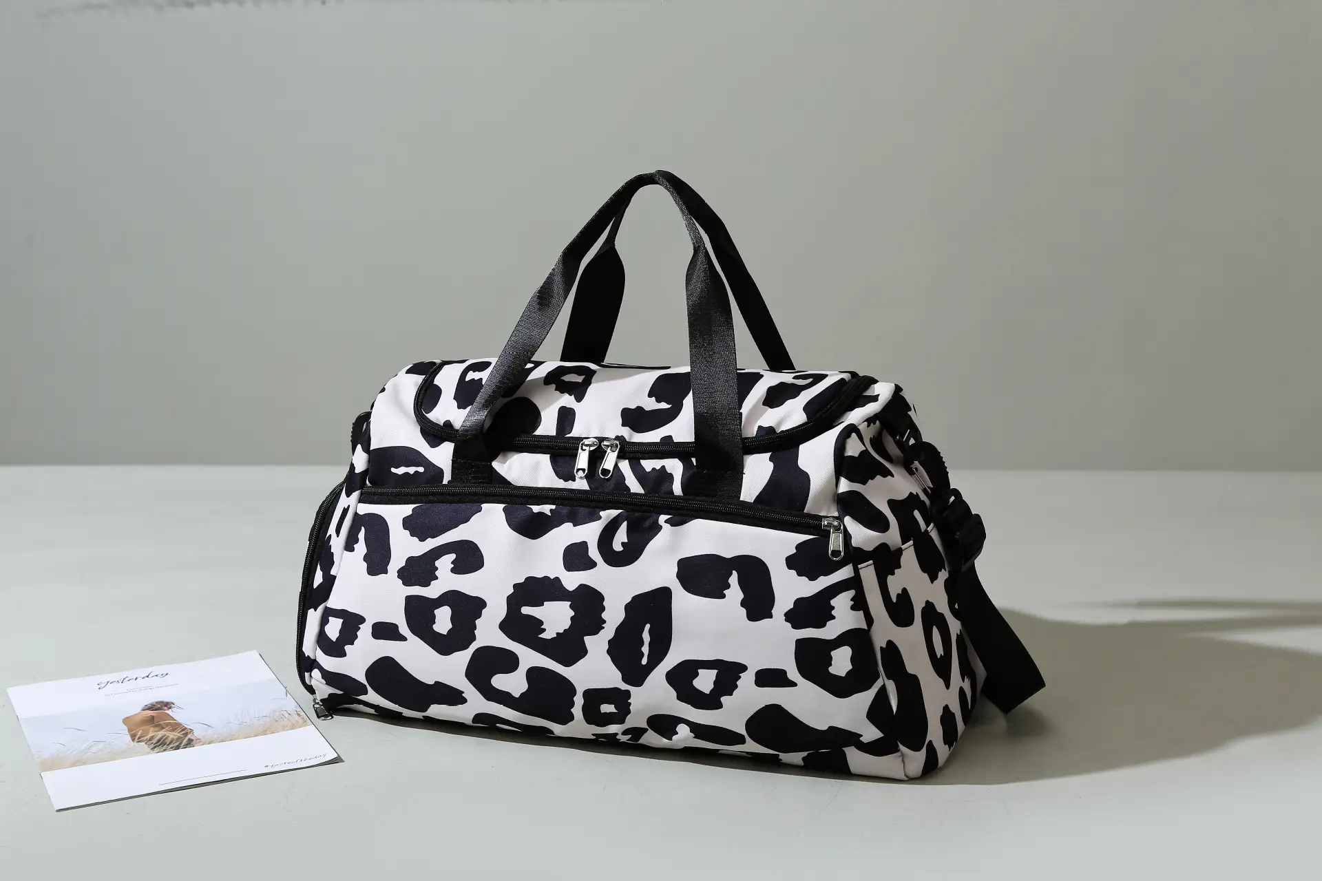Cowskin Print Travel Bag for Students & Travelers — feature 36