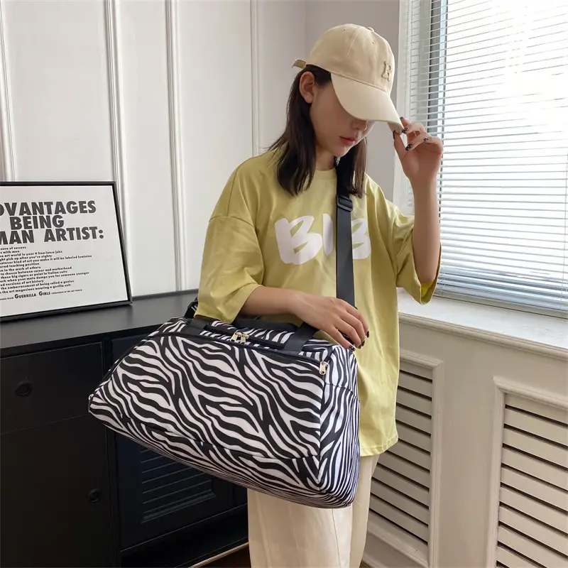 Cowskin Print Travel Bag for Students & Travelers — feature 39