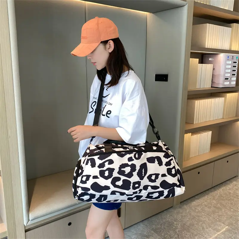 Cowskin Print Travel Bag for Students & Travelers — feature 40
