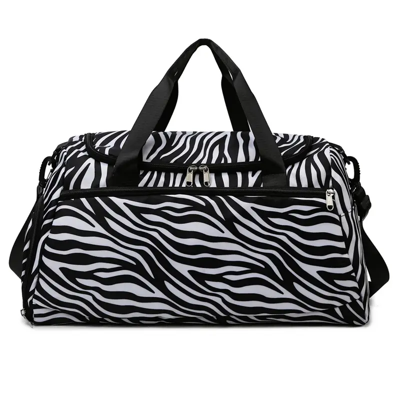 Cowskin Print Travel Bag for Students & Travelers - Image 3