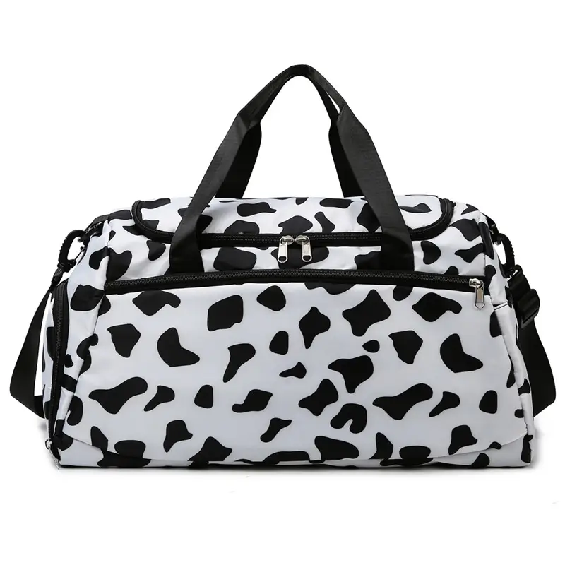 Cowskin Print Travel Bag for Students & Travelers - Image 4