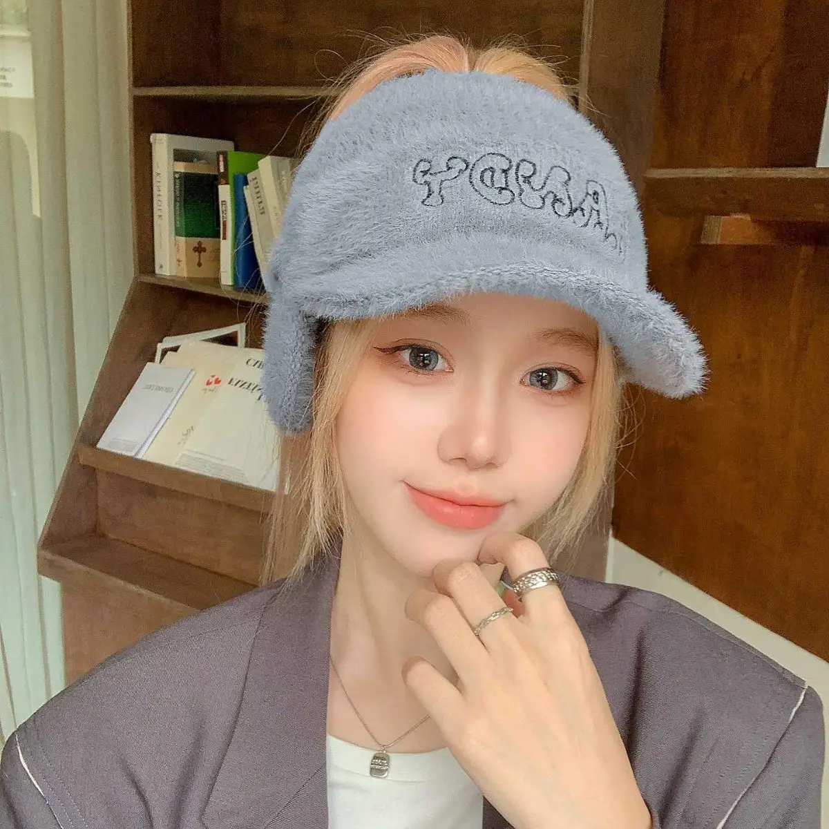 Women Warm Letter Hat Autumn Winter Casual Duck Cap - Image 4