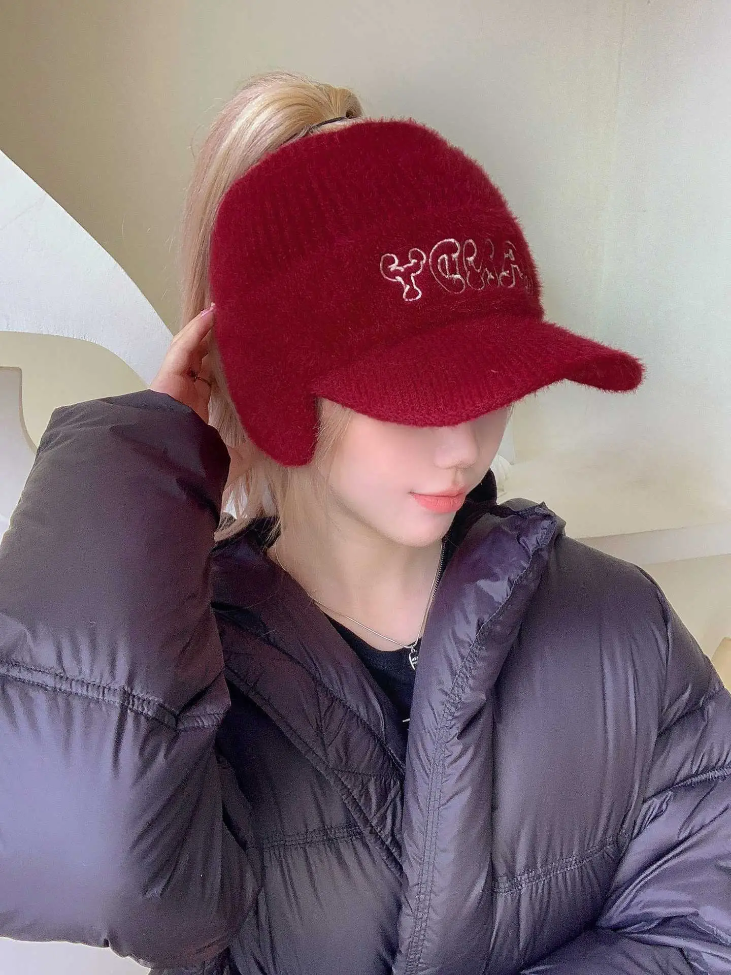 Women Warm Letter Hat Autumn Winter Casual Duck Cap — feature 13