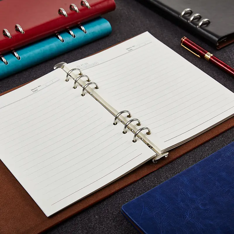A5 Loose-Leaf Business Notebook with Metal Rings - Image 7