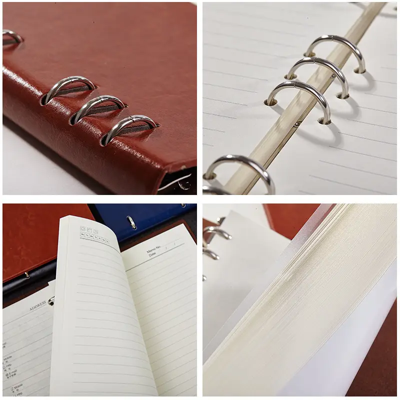 A5 Loose-Leaf Business Notebook with Metal Rings - Image 8