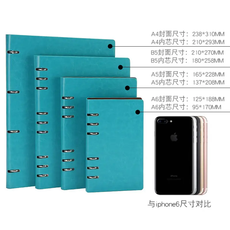 A5 Loose-Leaf Business Notebook with Metal Rings - Image 9