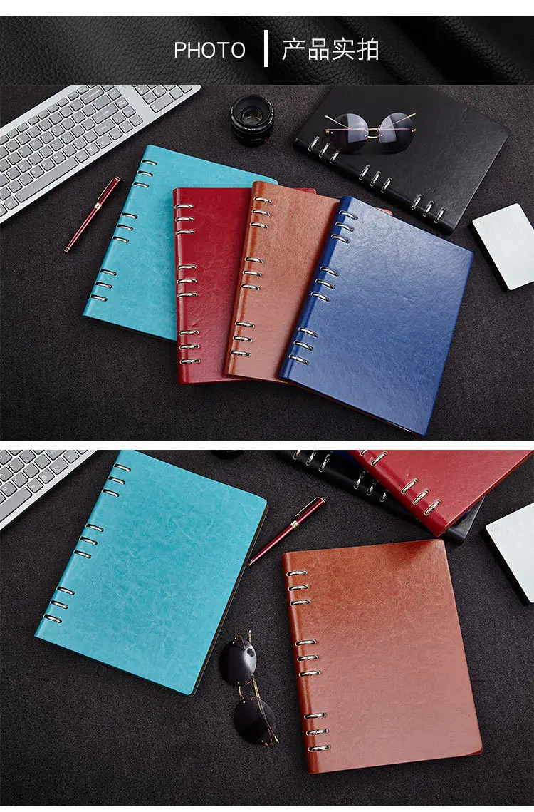A5 Loose-Leaf Business Notebook with Metal Rings — feature 9