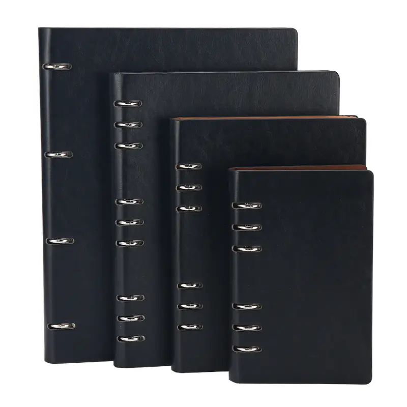 A5 Loose-Leaf Business Notebook with Metal Rings - Image 2