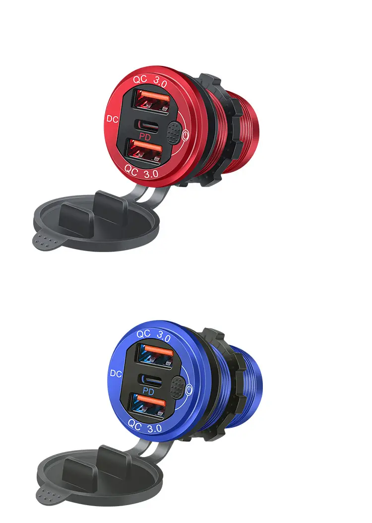 Double QC3.0 Single PD USB Car Charger Aluminum — feature 13