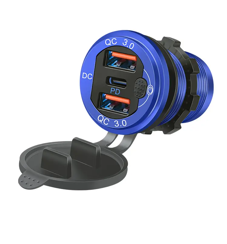 Double QC3.0 Single PD USB Car Charger Aluminum — feature 5