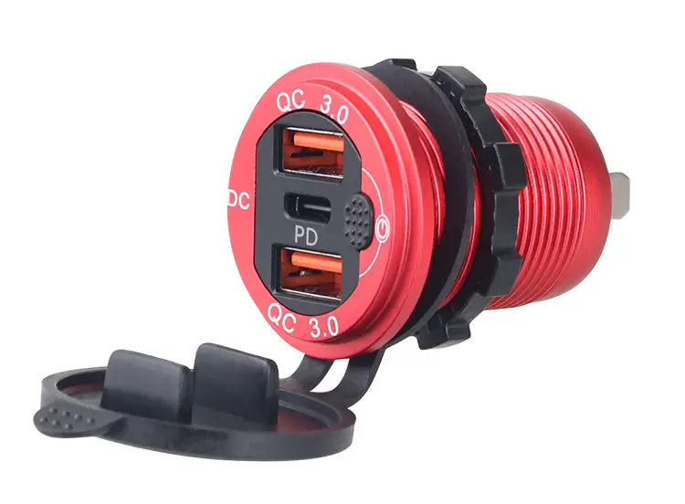 Double QC3.0 Single PD USB Car Charger Aluminum — feature 9