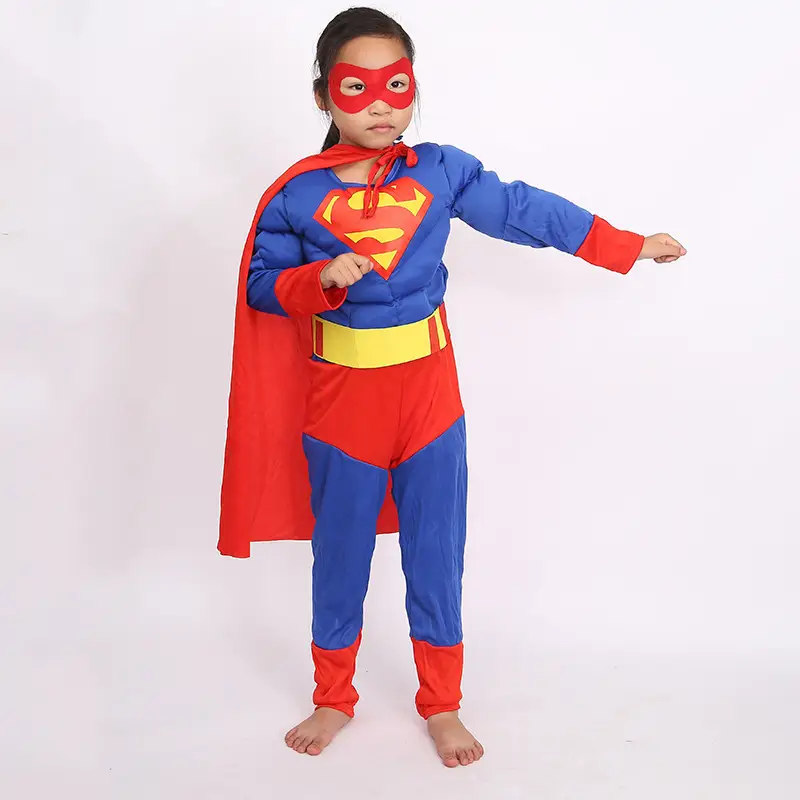 Halloween Avengers Iron Man Captain America Superman Spider-Man Hulk Children Muscle Costume