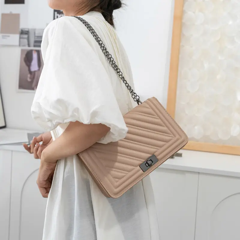 Black Quilted Shoulder Bag for Women 2023 - Image 9