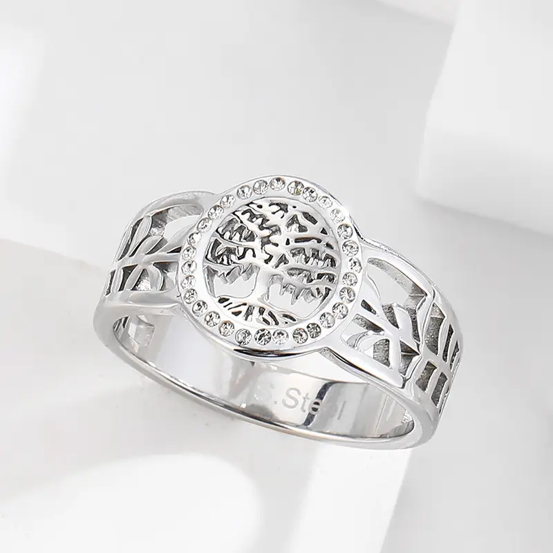 Cross-Border Hollow Ring Gold Silver Color-Preserving European American Fashion - Image 5