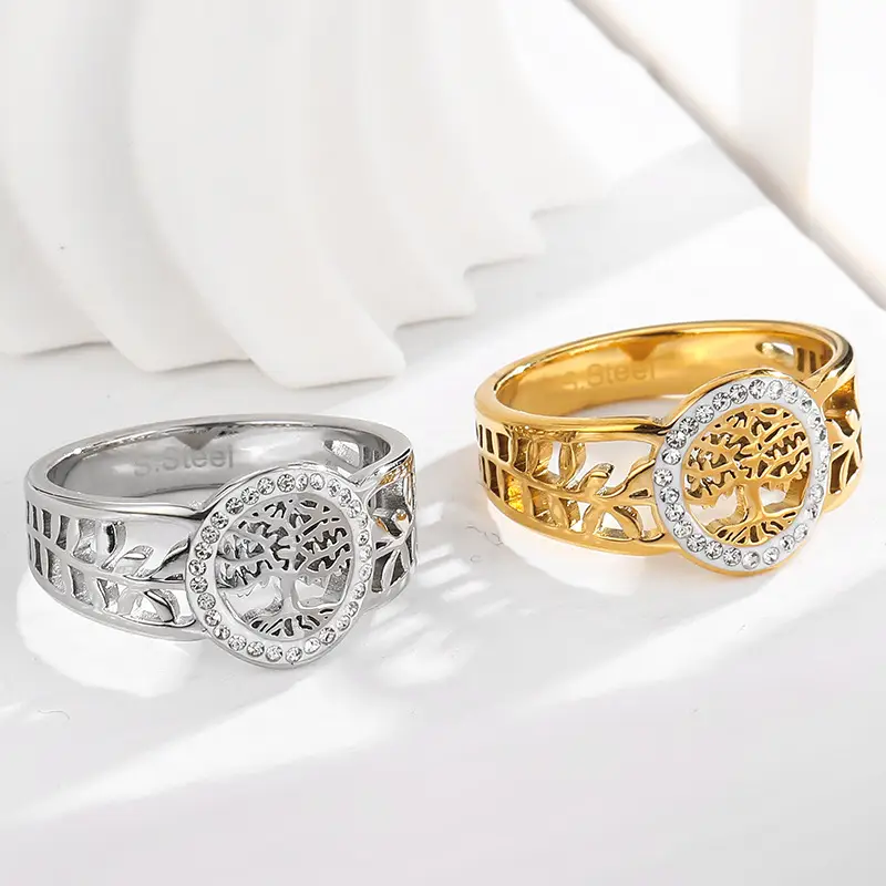 Cross-Border Hollow Ring Gold Silver Color-Preserving European American Fashion β feature 2