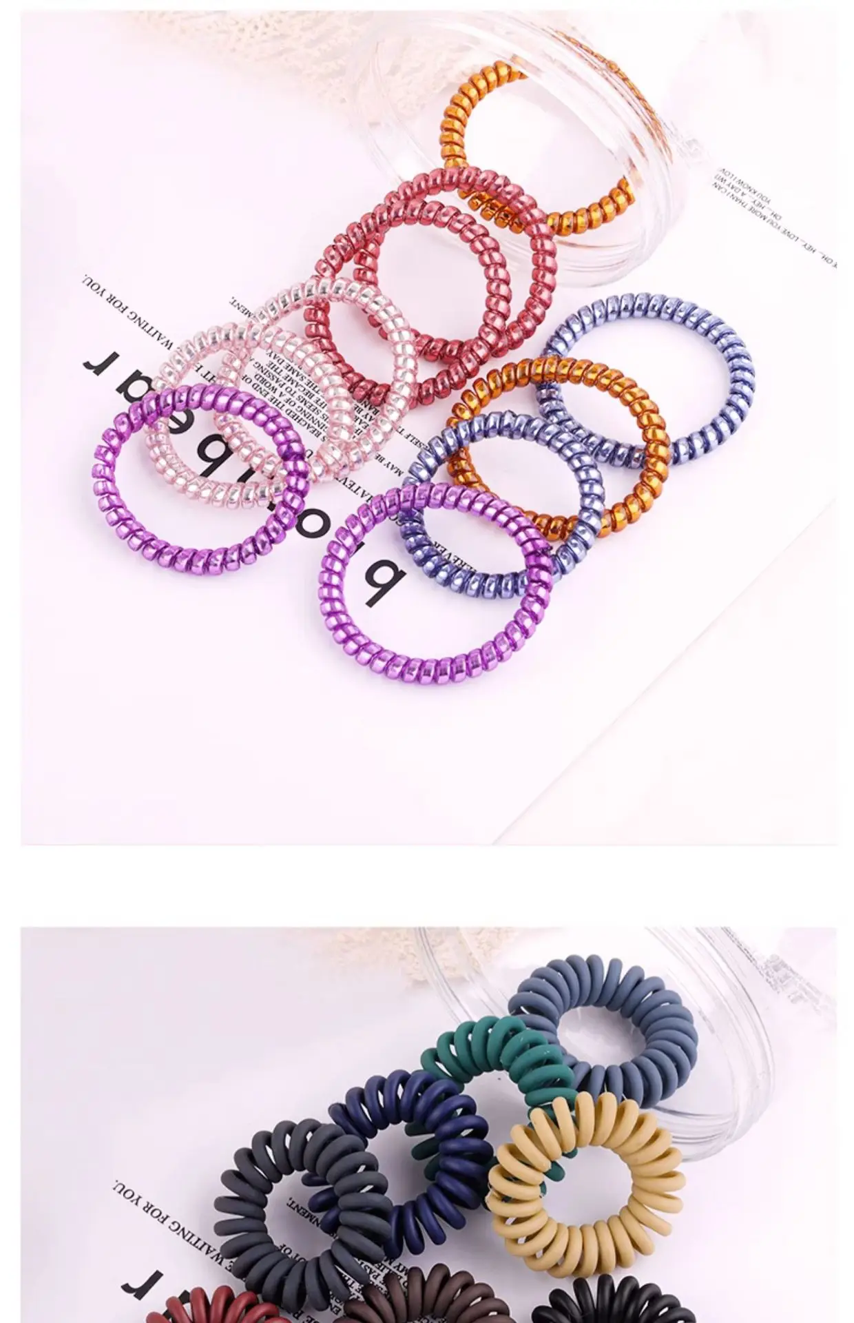 Green Acrylic Hair Bands 9 Pcs Set — feature 24