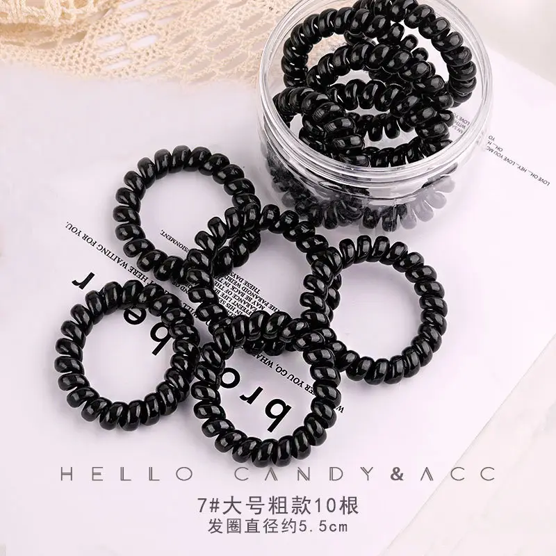 Green Acrylic Hair Bands 9 Pcs Set - Image 3