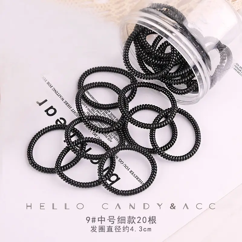 Green Acrylic Hair Bands 9 Pcs Set - Image 4