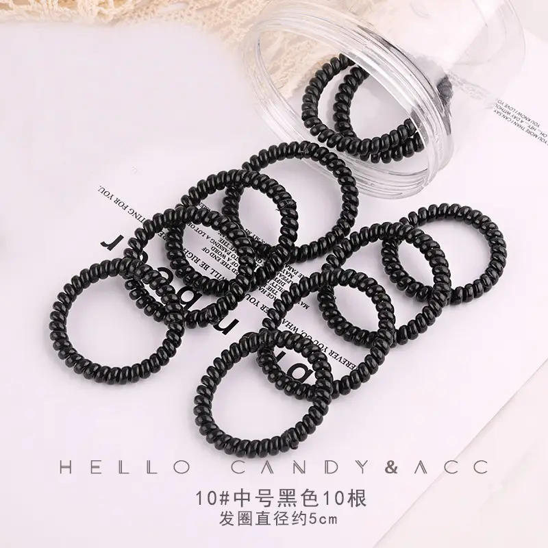 Green Acrylic Hair Bands 9 Pcs Set - Image 5