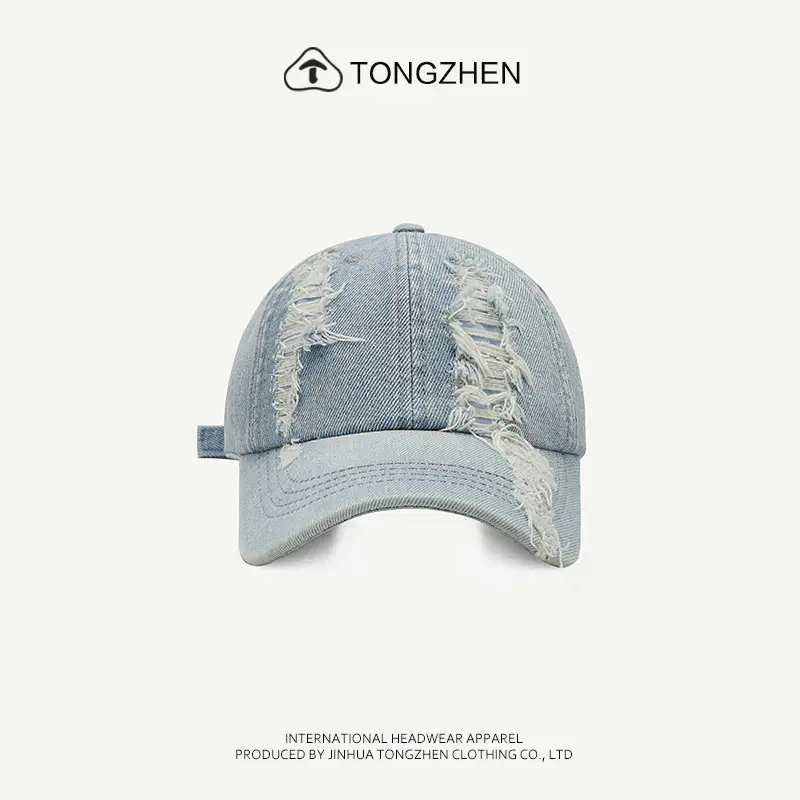 Women's American Wash Denim Peaked Cap - Image 2