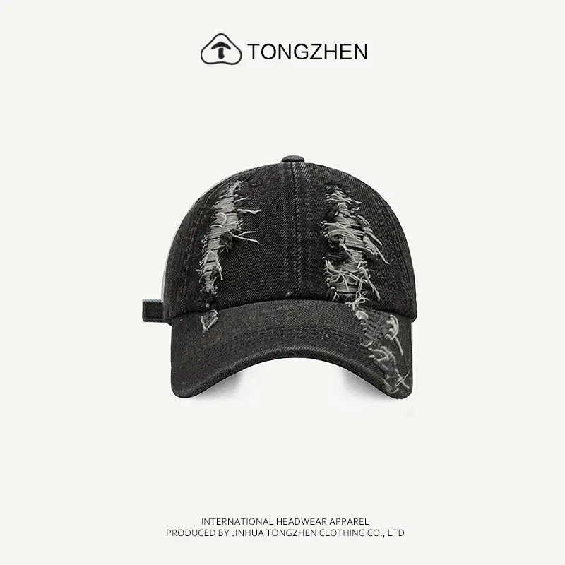 Women's American Wash Denim Peaked Cap - Image 3