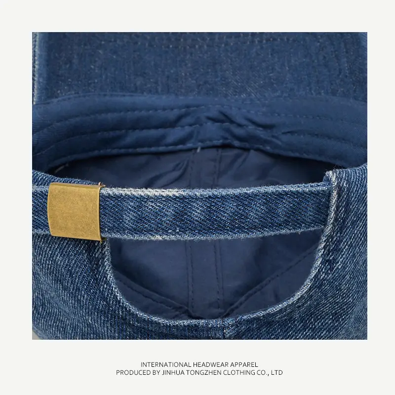 Women's American Wash Denim Peaked Cap — feature 10