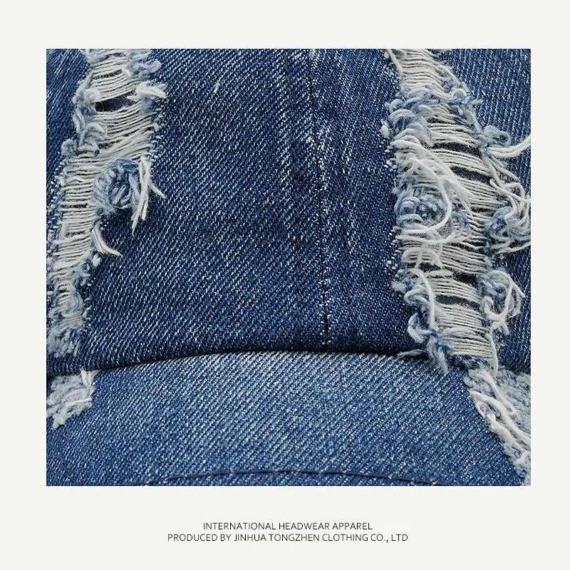 Women's American Wash Denim Peaked Cap — feature 9