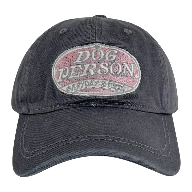 Dog Person Baseball Cap for Men Women Dark Gray - Image 9