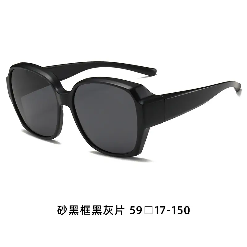 Black Frame Polarized Sunglasses for Men Women Anti-UV Driving Glasses - Image 2