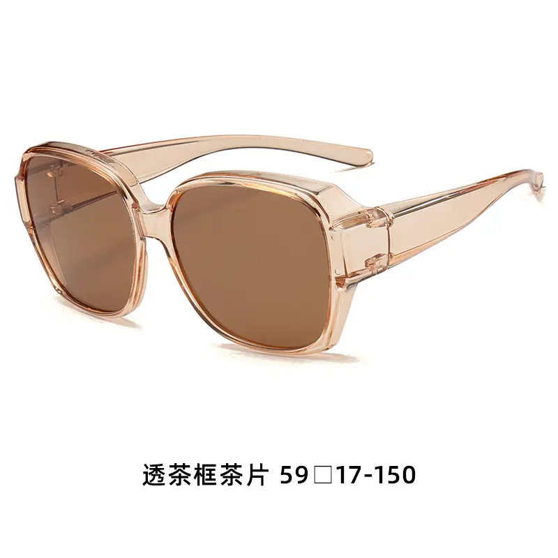 Black Frame Polarized Sunglasses for Men Women Anti-UV Driving Glasses - Image 3