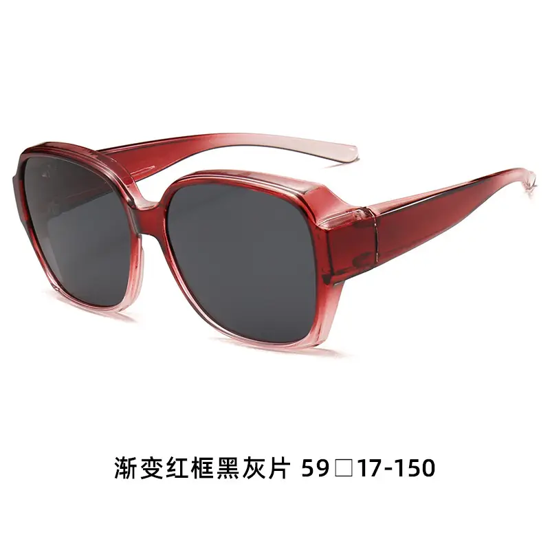 Black Frame Polarized Sunglasses for Men Women Anti-UV Driving Glasses - Image 4